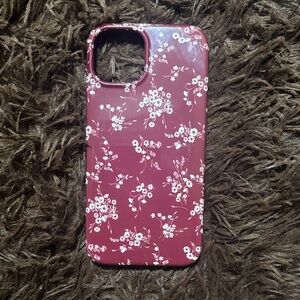 Velvet Caviar Burgundy Floral iPhone 14 Case